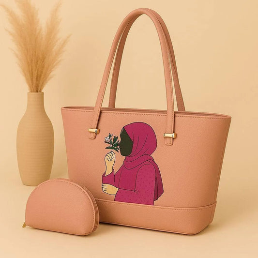 Women's PU Leather Printed Hand Bag Set